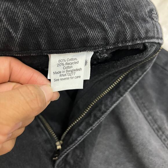 So Good for Life Highest Rise Baggy Black Tapered Leg Jeans Size 7/28 - Picture 9 of 11